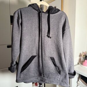 Pacer Gray and Black Women’s Hoodie Sweatshirt Size Medium